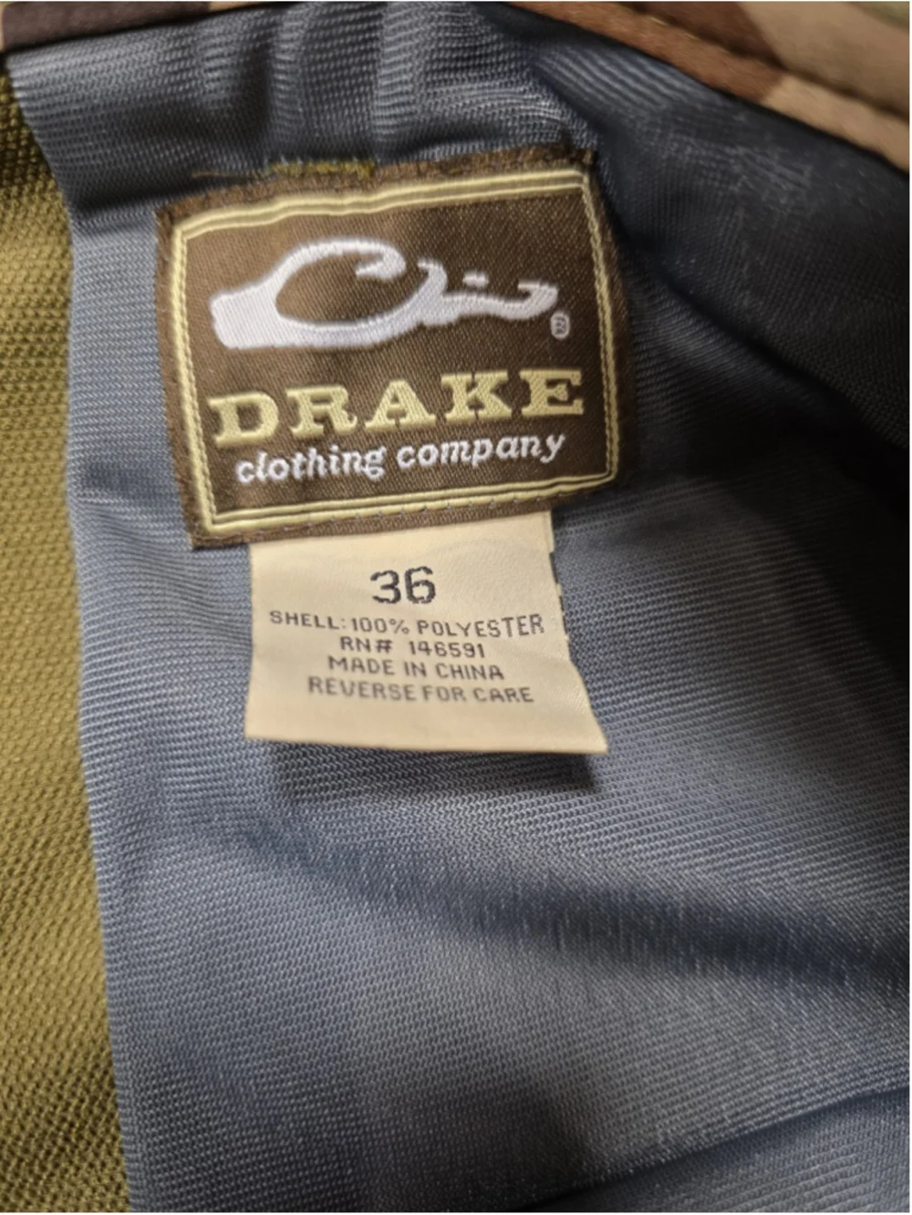 Drake Clothing Co Mens 36 Hunting Pants Olive Green Performance Outdoor Field